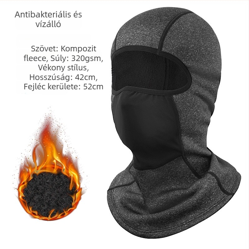 Mágneses símaszk arcfedő UV védelemmel, vízálló anyag, fleece béléssel, uniszex