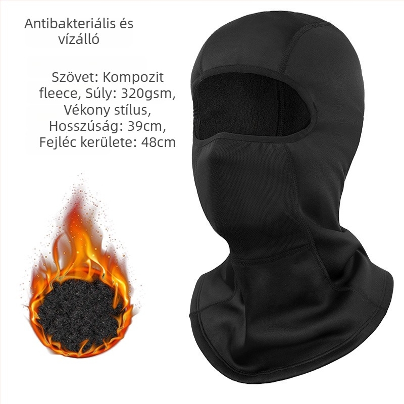 Mágneses símaszk arcfedő UV védelemmel, vízálló anyag, fleece béléssel, uniszex