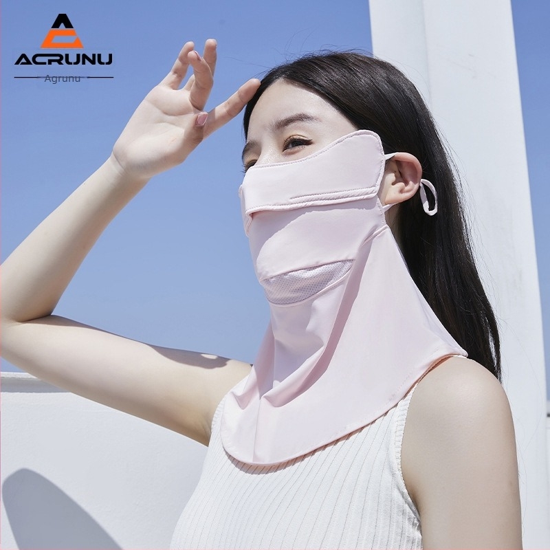 ACRUNU Teljes arc UV védő maszk vezetéshez és szabadban kerékpározáshoz – gyorsan száradó, légáteresztő nejlon anyag, UPF 40+, ultra könnyű