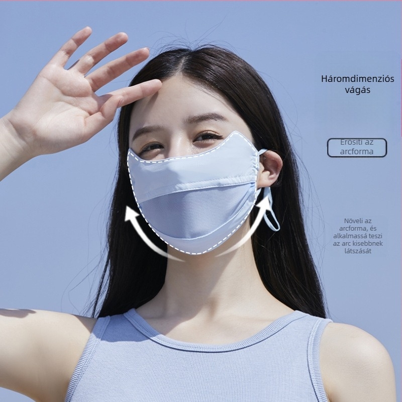 ACRUNU Teljes arc UV védő maszk vezetéshez és szabadban kerékpározáshoz – gyorsan száradó, légáteresztő nejlon anyag, UPF 40+, ultra könnyű