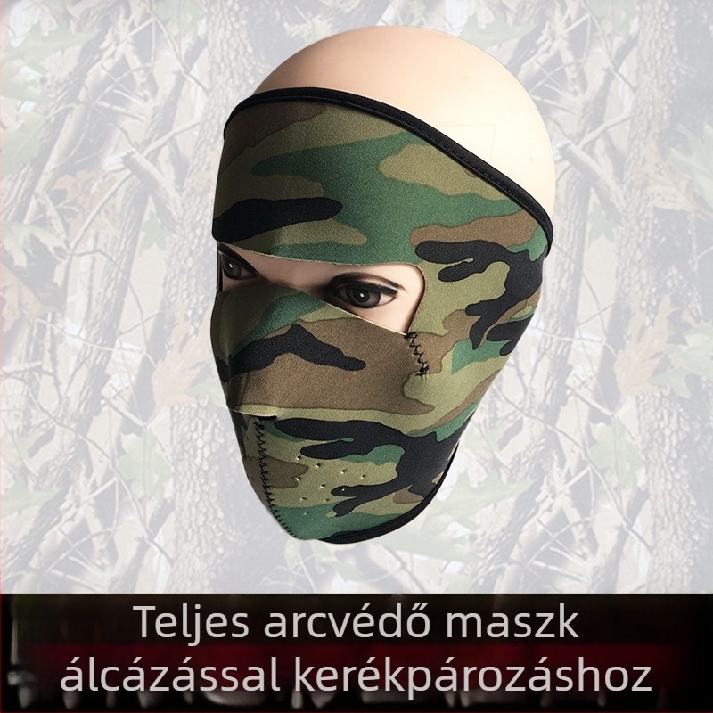Kerékpáros maszk szélálló kísérteties dizájnnal, koponya nyomtatás, 58 g, SBR-kompozit, uniszex