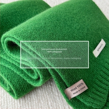 Gyapjú sál, 100% gyapjú, warp-knit szövés, melegen tart, téli