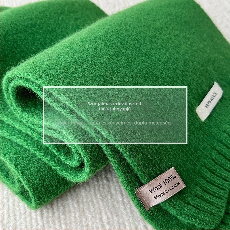 Gyapjú sál, 100% gyapjú, warp-knit szövés, melegen tart, téli