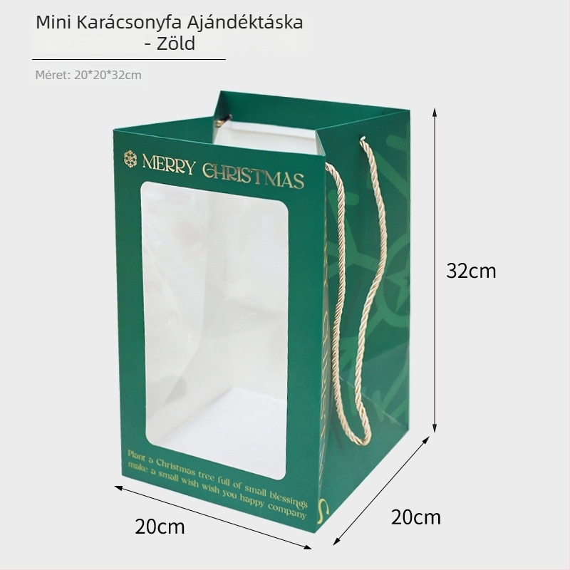 Nagy karácsonyi tote táska papírból, más stílus, ajándékcsomagolás