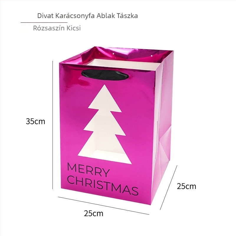 Nagy karácsonyi tote táska papírból, más stílus, ajándékcsomagolás