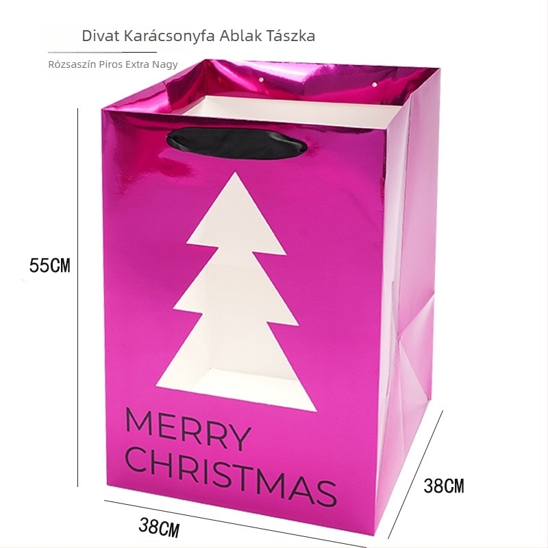 Nagy karácsonyi tote táska papírból, más stílus, ajándékcsomagolás