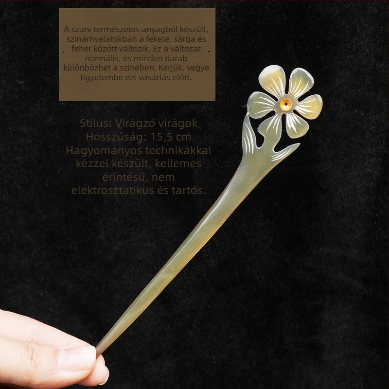 Hajcsat - Anyag: szarv; Stílus: ősi; Forma: hullámformájú; Márka: Wanyue Decoration Home; Testreszabás: elérhető (Anyag: szarv; Stílus: ősi; Forma: hullámformájú; Márka: Wanyue Decoration Home; Testreszabás: elérhető)