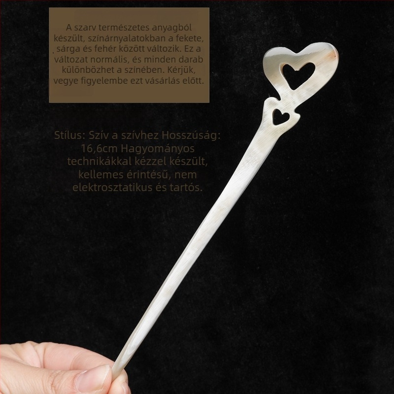 Hajcsat - Anyag: szarv; Stílus: ősi; Forma: hullámformájú; Márka: Wanyue Decoration Home; Testreszabás: elérhető (Anyag: szarv; Stílus: ősi; Forma: hullámformájú; Márka: Wanyue Decoration Home; Testreszabás: elérhető)