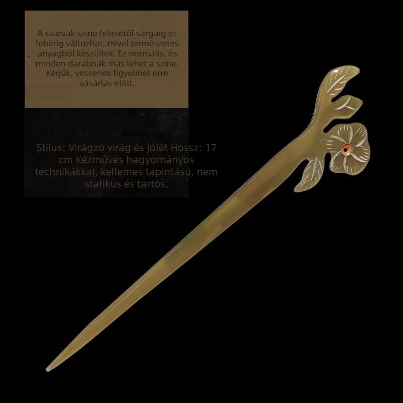 Hajcsat - Anyag: szarv; Stílus: ősi; Forma: hullámformájú; Márka: Wanyue Decoration Home; Testreszabás: elérhető (Anyag: szarv; Stílus: ősi; Forma: hullámformájú; Márka: Wanyue Decoration Home; Testreszabás: elérhető)