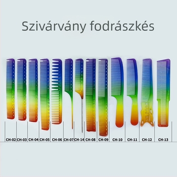 Fodrászati hajfésű hegyes farokkal, műanyagból, általános használatra