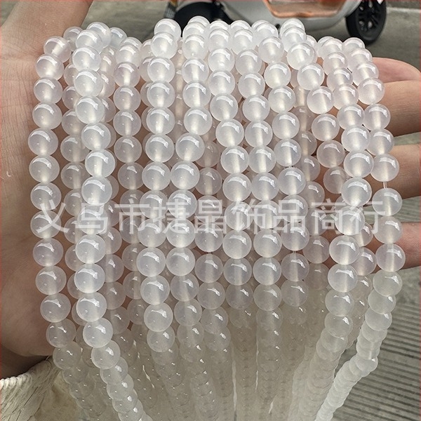 Jiejing 5A Vörös achát és színes achát természetes kristály gyöngyök DIY karkötőhöz