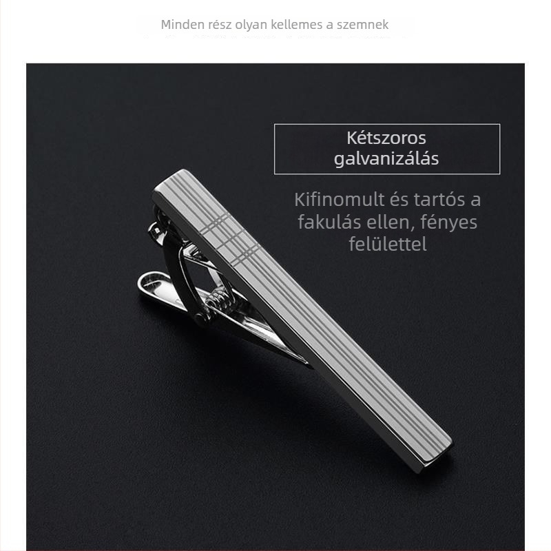 Agátból készült nyakkendőklip, konstellációs forma, gallérvirág dizájn