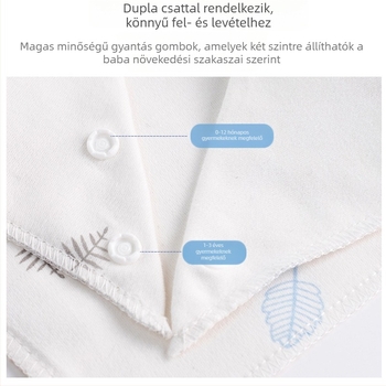 Háromszög alakú bébi kendő — 95% feletti pamut, kétszintes, vízálló, 0–6 éveseknek