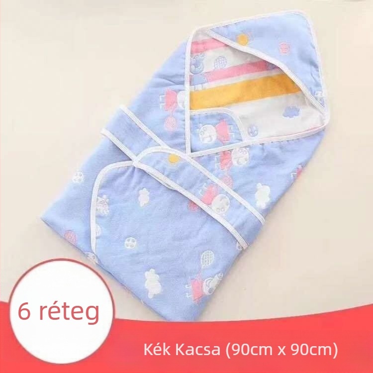 Mingshuo Csecsemő géz takaró – 6 réteg géz, 40 szál, varrás és jacquard, 300–400 g, testreszabható