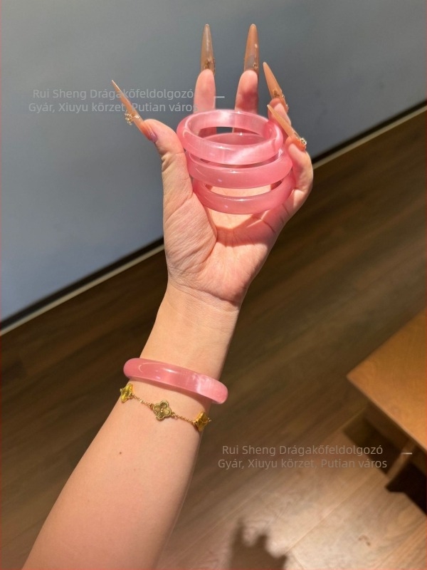 Üvegkarkötő, Zhuozhi bracelet márka, polírozott felület, kínai stílus, irodalmi retro