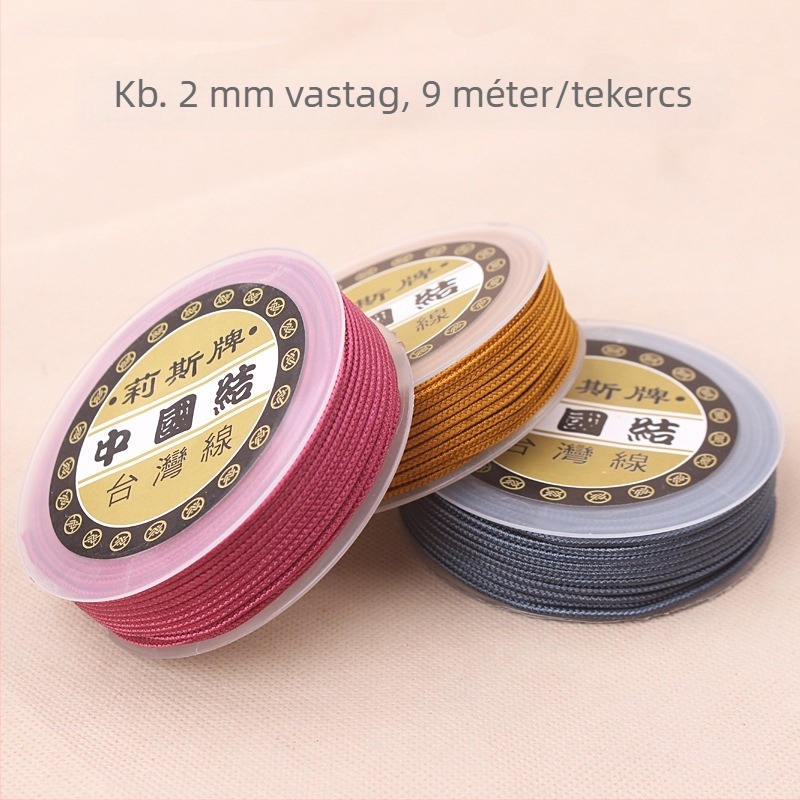 2 mm kézzel készített ékszerzsinór Jade medállal