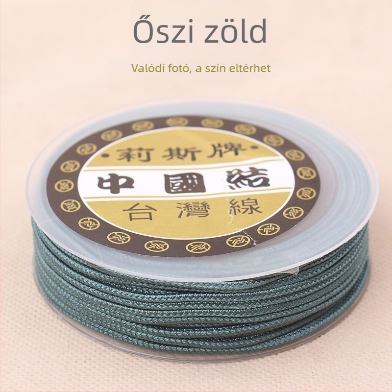 2 mm kézzel készített ékszerzsinór Jade medállal