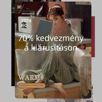 Flaneles hálóruha szett – édes és aranyos stílus, kerek nyakú, hosszú ujjú, nadrágos, poliészter 95–100%