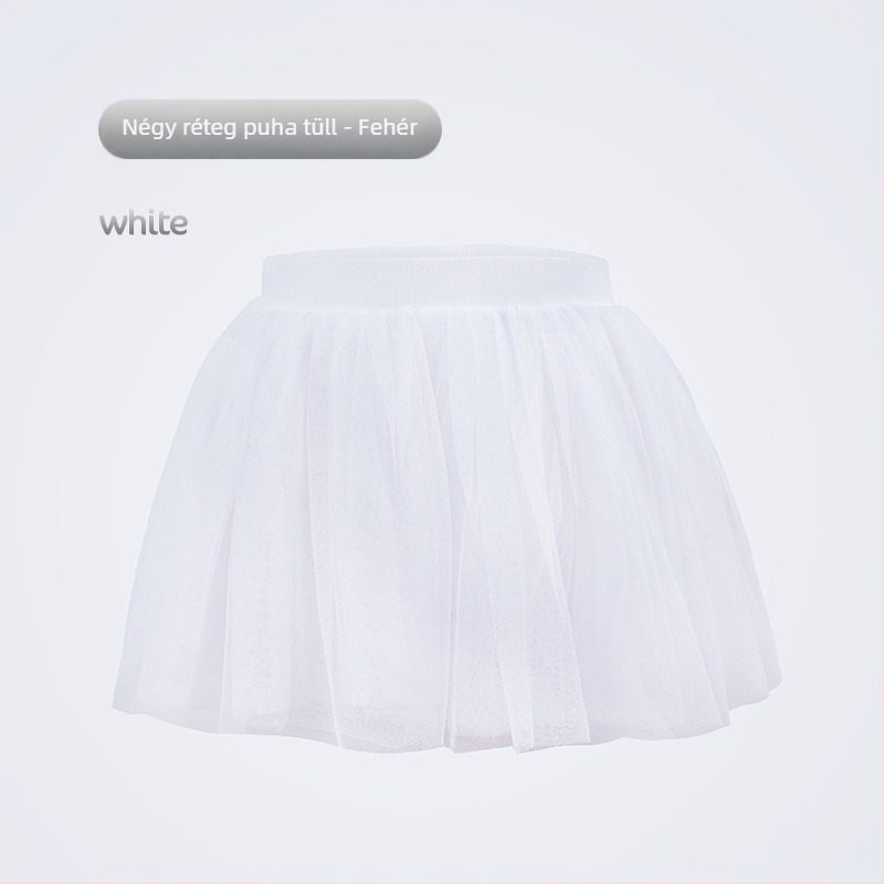 Gyermekeknek szóló tütiszoknya hálós anyaggal, hercegnő stílus, 95% poliészter, 8 éves kor felett
