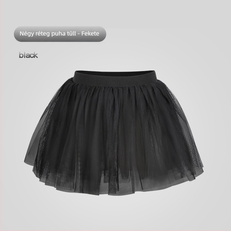 Gyermekeknek szóló tütiszoknya hálós anyaggal, hercegnő stílus, 95% poliészter, 8 éves kor felett