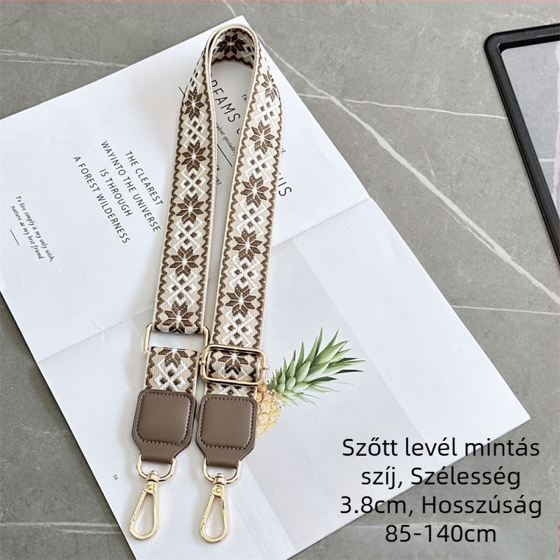 Wasteland stílusú táskaöv – széles, állítható vállpánt crossbody használathoz, helyettesítő pánt női táskákhoz