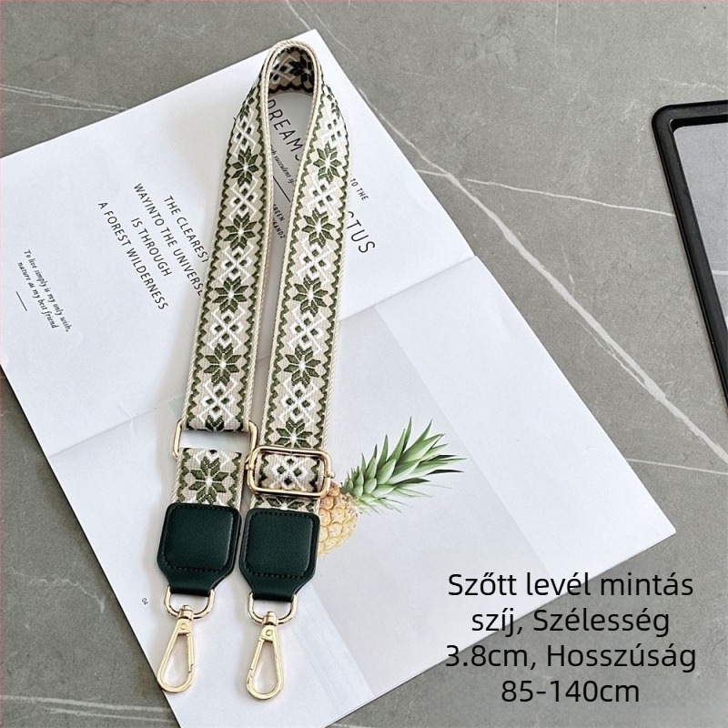 Wasteland stílusú táskaöv – széles, állítható vállpánt crossbody használathoz, helyettesítő pánt női táskákhoz