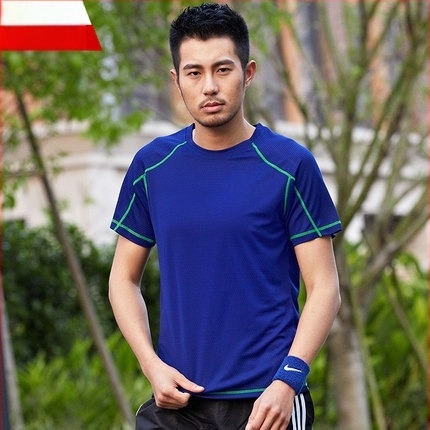 Poliészteres rövid ujjú póló kerek nyakkal, gyorsan száradó és lélegző