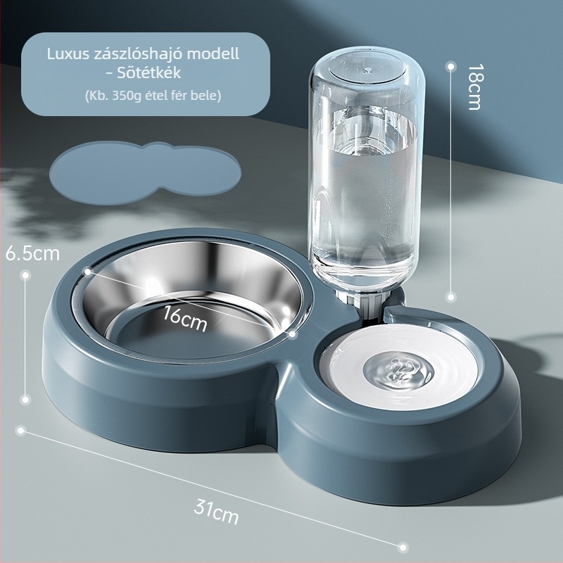 Macska étel- és víztál egyben automata vízellátó rendszerrel