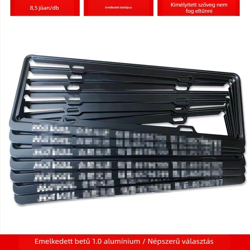 Személyre szabott logóval készült autó rendszámtáblatartó keret (4S modell; Anyag: alumíniumötvözet, magnéziumötvözet, rozsdamentes acél; Alkalmazható modellek: kisautó; Kiegészítő szám: 001; Márka: Bodi)