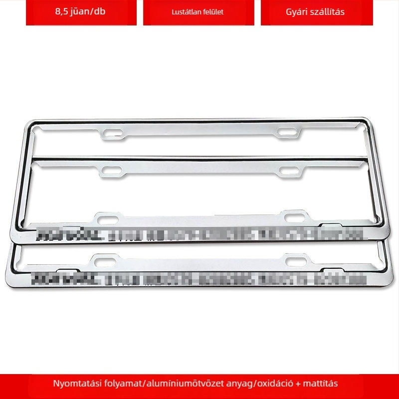Személyre szabott logóval készült autó rendszámtáblatartó keret (4S modell; Anyag: alumíniumötvözet, magnéziumötvözet, rozsdamentes acél; Alkalmazható modellek: kisautó; Kiegészítő szám: 001; Márka: Bodi)