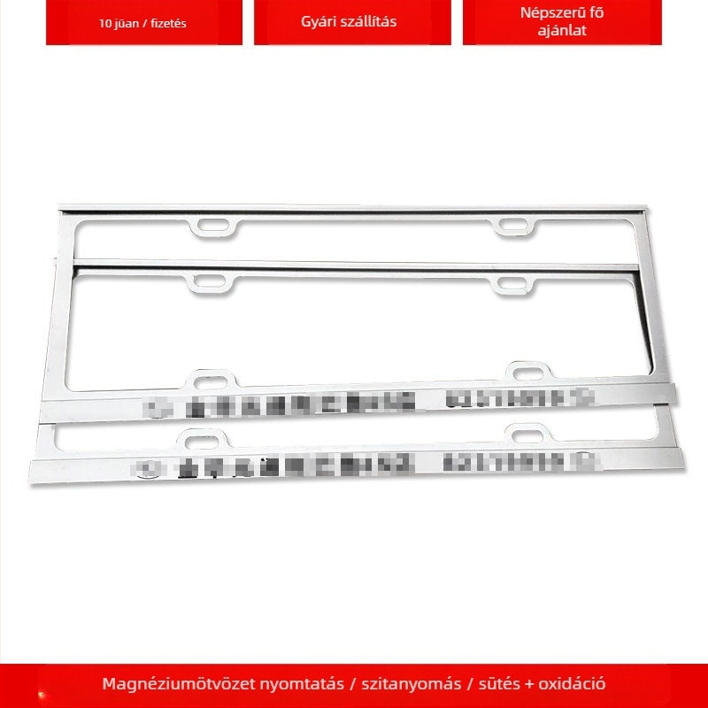 Személyre szabott logóval készült autó rendszámtáblatartó keret (4S modell; Anyag: alumíniumötvözet, magnéziumötvözet, rozsdamentes acél; Alkalmazható modellek: kisautó; Kiegészítő szám: 001; Márka: Bodi)