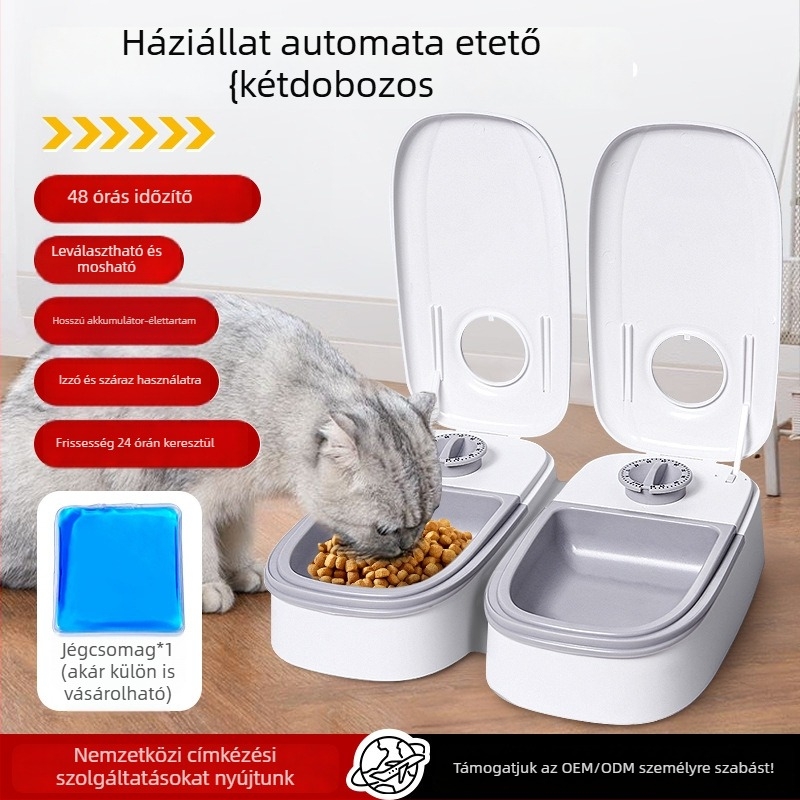 Enguang EG-603 Okos időzítő automata etető macskáknak és kutyáknak – teljes készlet