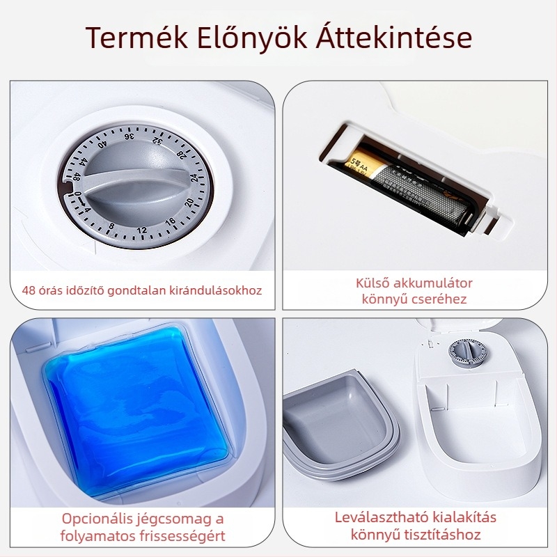Enguang EG-603 Okos időzítő automata etető macskáknak és kutyáknak – teljes készlet
