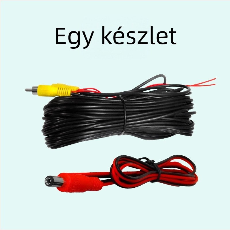 Autó hátsó kamera videóvezérlő vonala - RCA bővítőkábel kapcsolóval, 12V, AV videójel