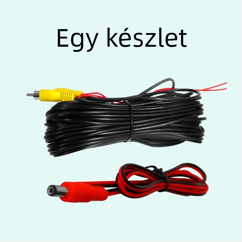 Autó hátsó kamera videóvezérlő vonala - RCA bővítőkábel kapcsolóval, 12V, AV videójel