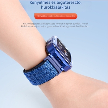 Huawei Gyerekórához 4 Pro nylon fonott szíj, sportos stílusú Velcro csattal