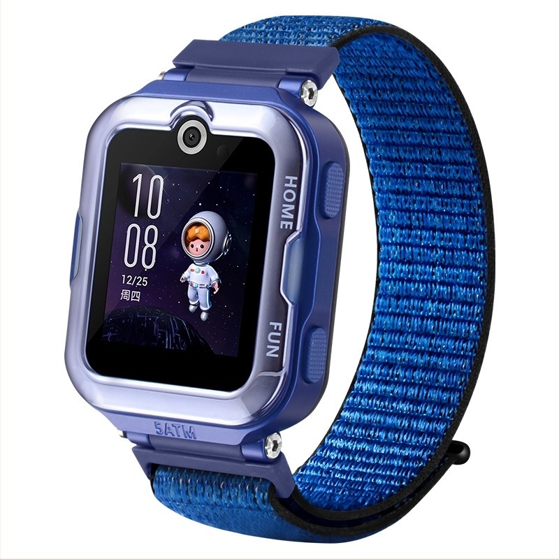 Huawei Gyerekórához 4 Pro nylon fonott szíj, sportos stílusú Velcro csattal