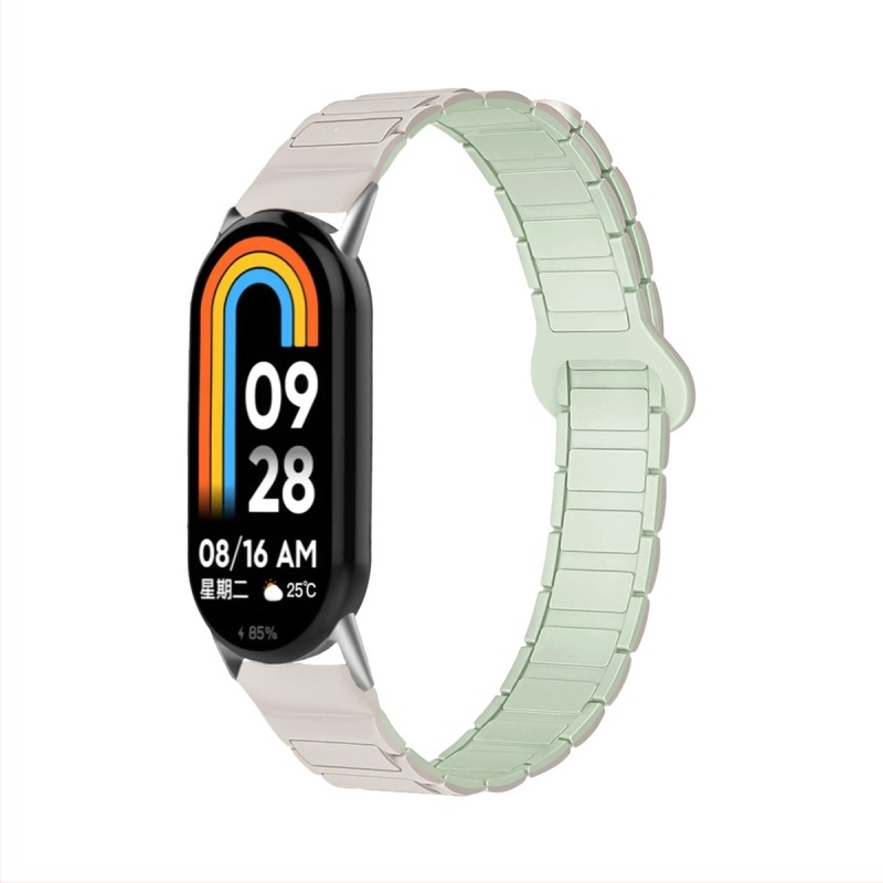 Huawei Band 11, Band 10 és Band 8 számára kompatibil szilikon mágneses cserélhető szíj, NFC, 14 mm interfész, 10 cm és 12 cm hosszú szíjak