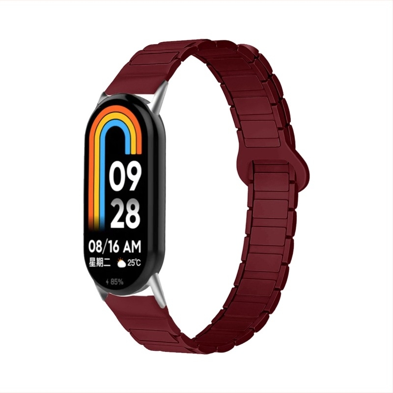 Huawei Band 11, Band 10 és Band 8 számára kompatibil szilikon mágneses cserélhető szíj, NFC, 14 mm interfész, 10 cm és 12 cm hosszú szíjak
