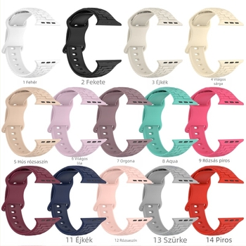 Szilikon szíj Apple Watch Ultrahoz pillangó csattal, 20/22 mm, kompatibil a modellek 38–49 mm.