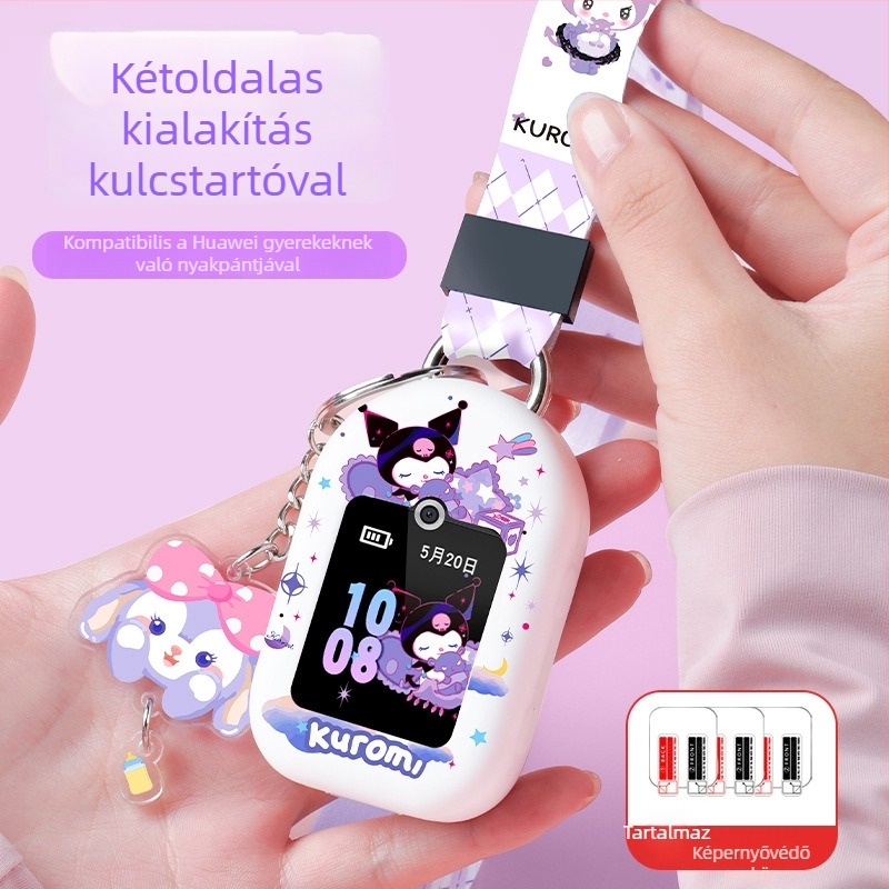 Huawei gyerekóra védőtok kulcstartóval és nyakpánttal, kompatibil 3Pro és 4X