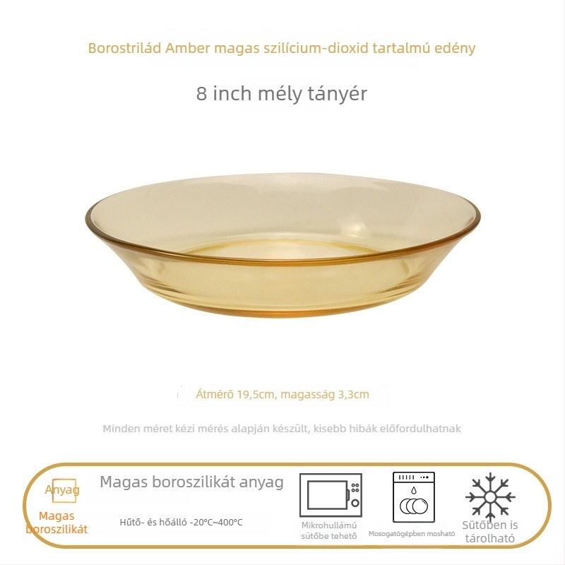 Üvegből készült étkészlet kettős fülű leveses tálakkal, magas hőálló boroszilikát üveg, könnyed luxus stílus, testreszabható, alkalmas gyermekeknek, diákoknak, várandós nőknek, felnőtteknek és időseknek