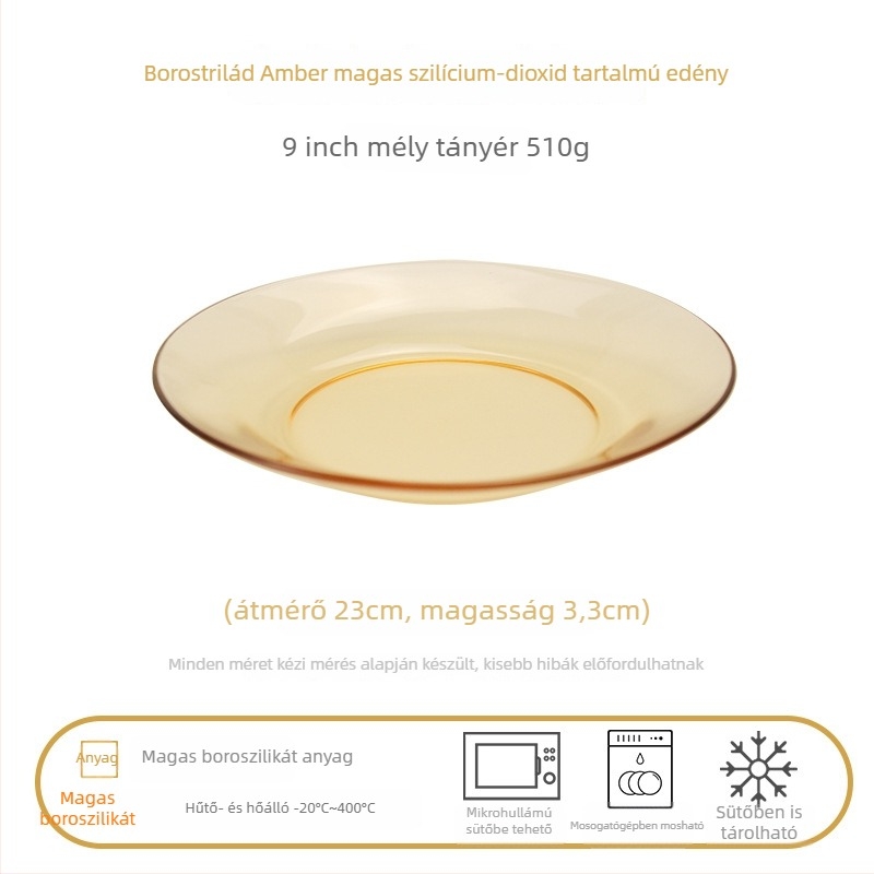 Üvegből készült étkészlet kettős fülű leveses tálakkal, magas hőálló boroszilikát üveg, könnyed luxus stílus, testreszabható, alkalmas gyermekeknek, diákoknak, várandós nőknek, felnőtteknek és időseknek