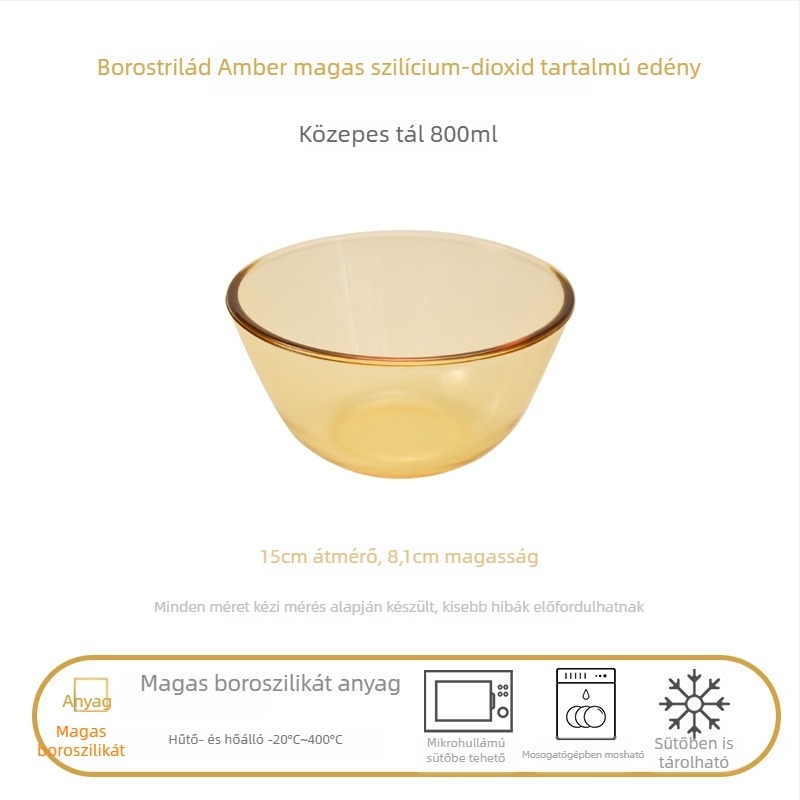 Üvegből készült étkészlet kettős fülű leveses tálakkal, magas hőálló boroszilikát üveg, könnyed luxus stílus, testreszabható, alkalmas gyermekeknek, diákoknak, várandós nőknek, felnőtteknek és időseknek