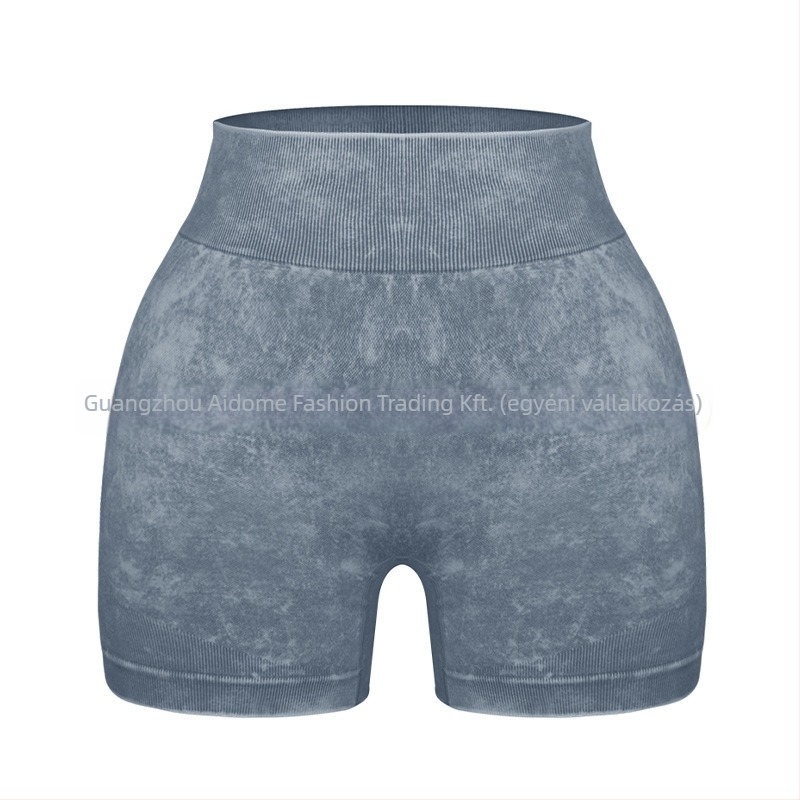 Női két részes jóga szett – rövid ujjú felső és rövidnadrág, pulover-stílusban, anyag: nylon keverék