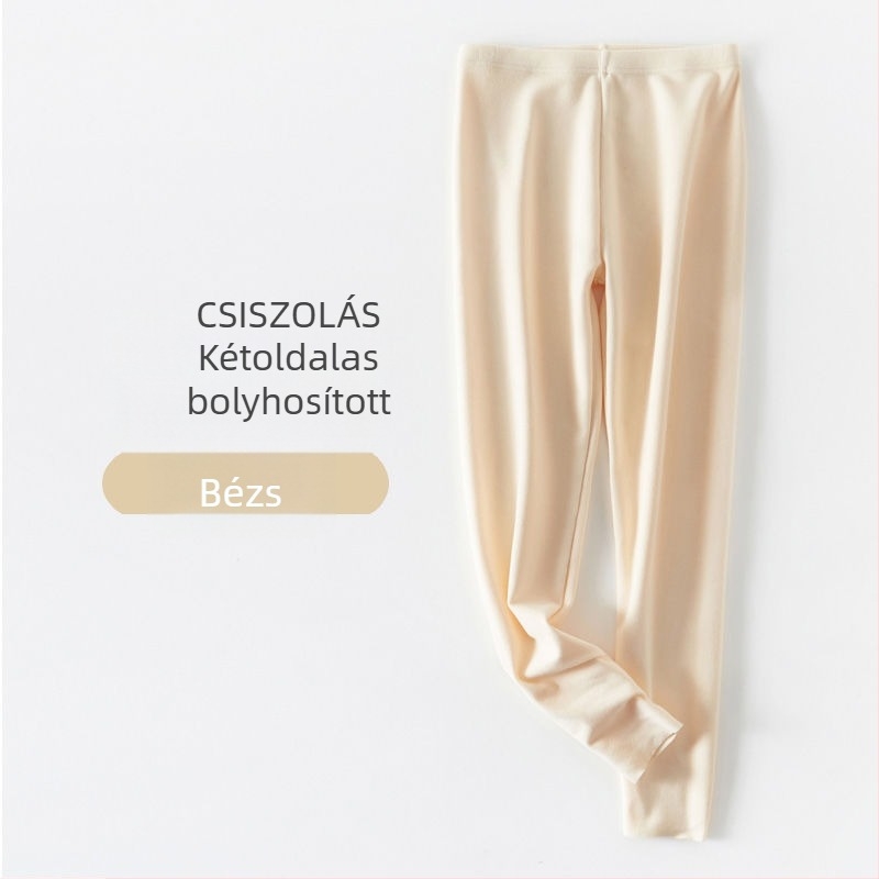 Őszi–téli női termikus leggings, karcsú fazon, fleece belső résszel, három rétegű, seamless