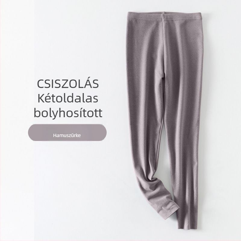 Őszi–téli női termikus leggings, karcsú fazon, fleece belső résszel, három rétegű, seamless