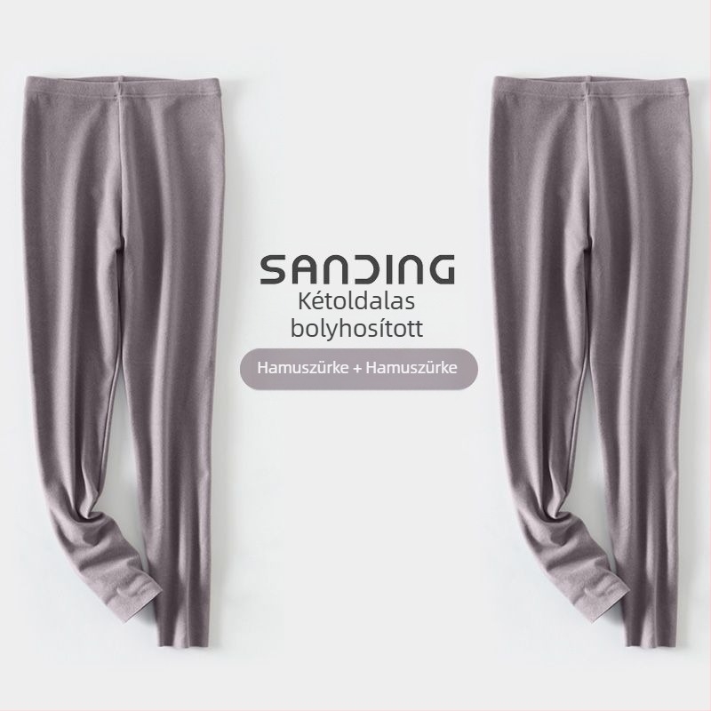 Őszi–téli női termikus leggings, karcsú fazon, fleece belső résszel, három rétegű, seamless