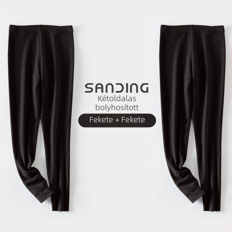 Őszi–téli női termikus leggings, karcsú fazon, fleece belső résszel, három rétegű, seamless