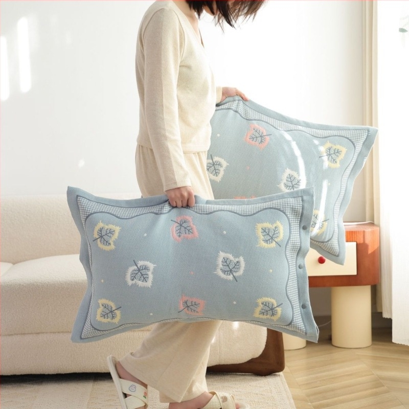 Gombos párnahuzat, magas sűrűségű spandex jacquard anyag, 40 szál, nordic stílus